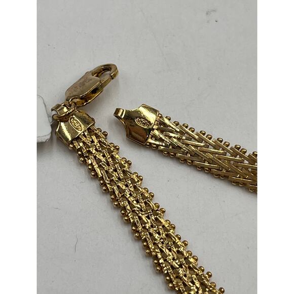 Italy Vermeil Sterling Silver .925 Gold Plated Signed Italy Bracelet - Picture 8 of 12